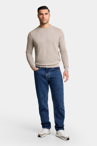 THE SANTONI CREWNECK SWEATER - Navy / Deep Stone