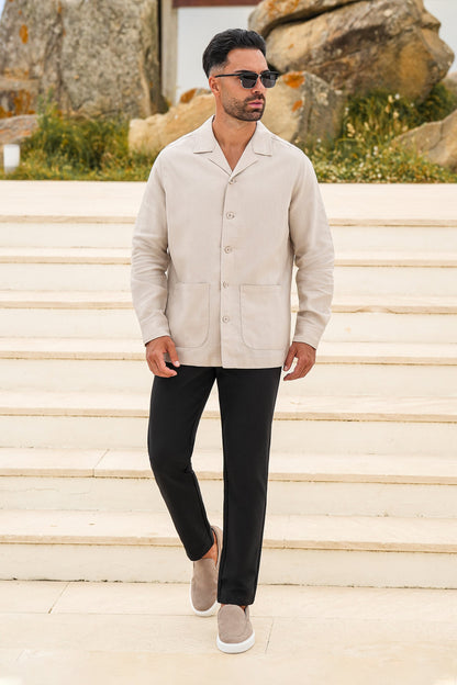THE LINEN OVERSHIRT
